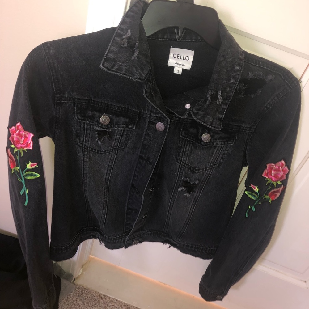 Black Ripped Denim Jacket